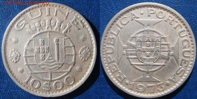 Португальская Гвинея. 10 эскудо 1973 г До 29.07 в 22-00МСК - Гвин 10эск