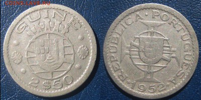 ПОРТУГАЛЬСКАЯ ГВИНЕЯ 2,5 эскудо 1952г До 29.07 в 22-00МСК - Гвин 25 эск