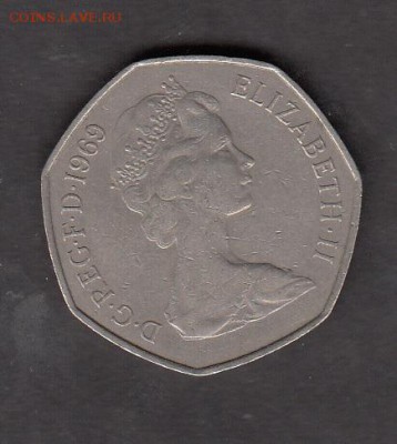 Великобритания 1969 50 пенсов с рубля до 29 07 - 185а