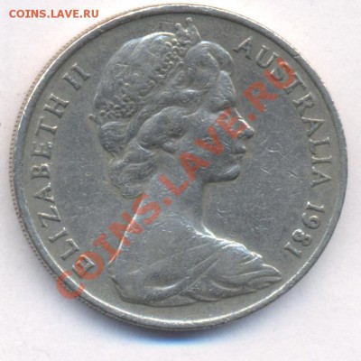 Австралия 20 центов 1981 г.До 11.07.11 г. 21-00 МСК. - Австралия