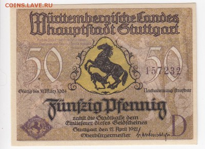 Нотгельд-Штутгарт 50 пфеннигов 1921 г. D до 04.08 в 22.00 - IMG_20190729_0007
