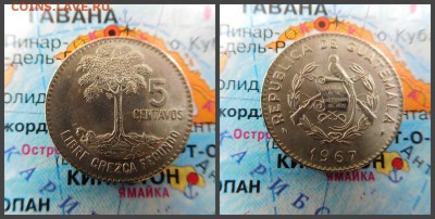 Гватемала 5 сентаво, 1967====40р - 8