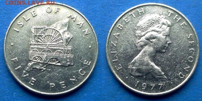 Остров Мэн - 5 пенсов 1977 года до 4.08 - Остров Мэн 5 пенсов 1977