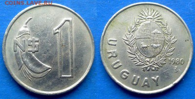 Уругвай - 1 новый песо 1980 года до 4.08 - Уругвай 1 новый песо 1980