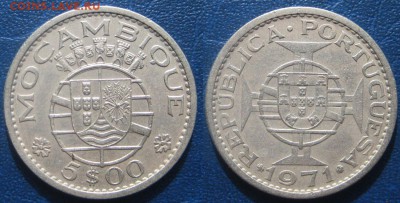 МОЗАМБИК 5 эскудо 1971 г До 31.07 в 22-00МСК - Мозам 5 эск