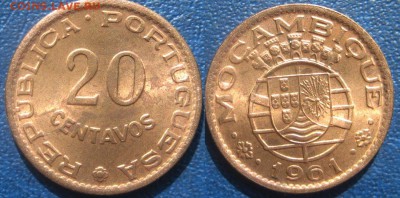 МОЗАМБИК 20 сентаво 1961 г До 31.07 в 22-00МСК - мозам 20 сет