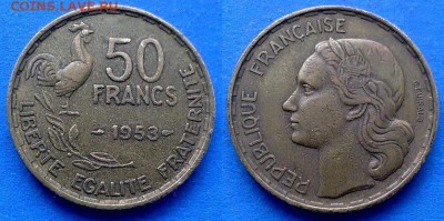 Франция - 50 франков (БОМД) 1953 года до 4.08 - Франция 50 франков 1953