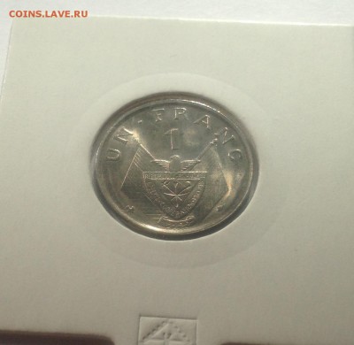 1 франк 1965г. Руанда , UNC , до 06.08.19г. - руанда 1965-1