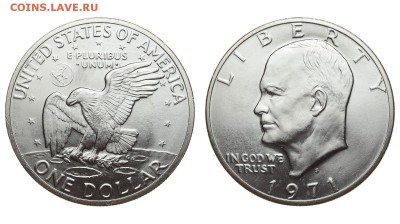 США. 1 доллар 1971 г. Эйзенхауэр. Орел. До 04.08.19. - DSH_1725.JPG