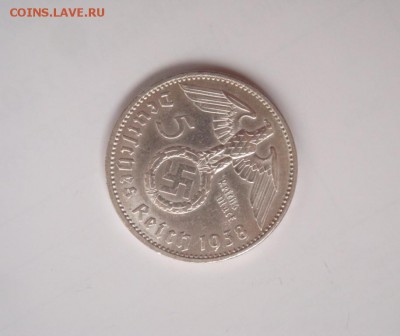 3 РЕЙХ, 5 RM 1938 "А", Гинденбург со свастикой, до 04.08 - 8