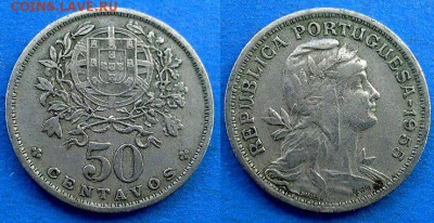 Португалия - 50 сентаво 1955 года до 6.08 - Португалия 50 сентаво 1955