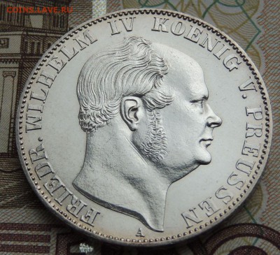 Пруссия 1 Талер 1860 г. "Фридрих Вильгельм IV" - DSCN9714.JPG