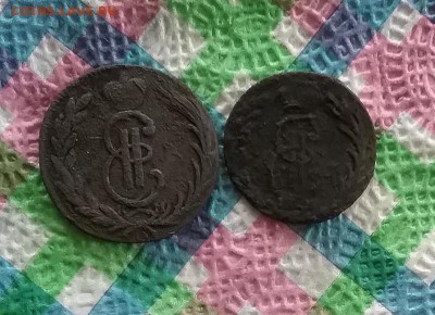 2 монеты Сибирь уставшая: коп 1776, денга 1774 до 06.08.2019 - 20190801_112332 а