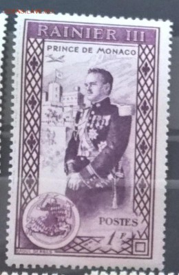 Монако 1950 принц 1м ** 1фр до 05 08 - 85