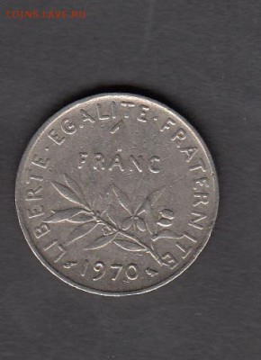Франция 1975 1 франк с рубля до 05 08 - 85а