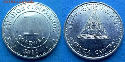Никарагуа - 1 кордоба 2012 года до 8.08 - Никарагуа 1 кордоба 2012