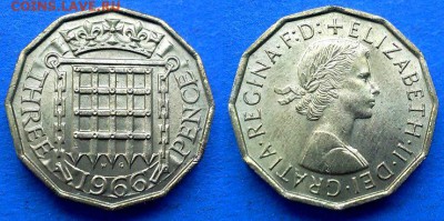 Великобритания - 3 пенса 1966 года до 8.08 - Великобритания 3 пенса 1966