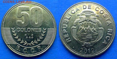 Коста-Рика - 50 колонов 2012 года до 8.08 - Коста-Рика 50 колонов 2012