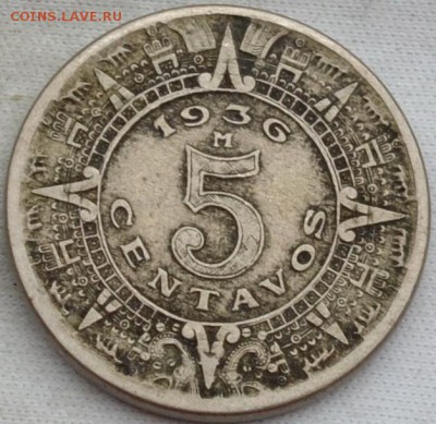 Мексика 5 сентаво 1936. 05. 08. 2019. в 22- 00. - DSC_0011