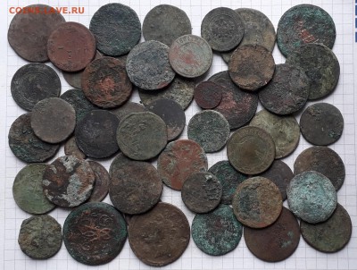 Лот меди РИ 50 не чищеных монет до 06-08-2019 до 22-00 по Мс - Медь 50