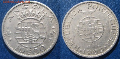 АНГОЛА 10 эскудо 1969 г до 05-08 в 22-00МСК - Анг 10 эск