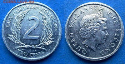 Восточные Карибы - 2 цента 2004 года до 8.08 - Восточные Карибы 2 цента 2004