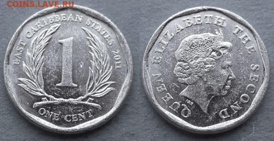 Восточные Карибы - 1 цент 2011 года до 8.08 - Восточные Карибы 1 цент 2011