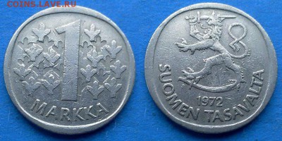 Финляндия - 1 марка 1972 года до 8.08 - Финляндия 1 марка 1972