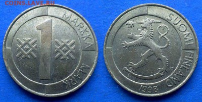 Финляндия - 1 марка 1998 года до 8.08 - Финляндия 1 марка 1998