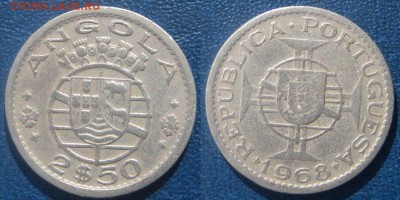 АНГОЛА 2,5 эскудо 1968 г До 05-08 в 22-00МСК - Анг 25