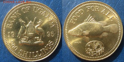 УГАНДА 200 шиллингов 1995 г До 05-08 в 22-00МСК - уган 200ш