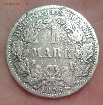 1 Марка 1878 год, Германия, серебро - Фото-1961