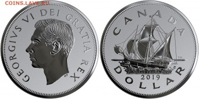 Монеты с Корабликами - 1 $ 19 Heritage of the Royal Canadian Mint - The Matthew - Silver Unc Box - 2