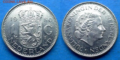 Нидерланды - 1 гульден 1980 года до 11.08 - Нидерланды 1 гульден 1980