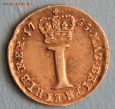 RAR БРИТАНИЯ пенни 1755г. ГЕОРГ-II MAUNDY до 12.08 в 22-00 - IMG_8199.JPG