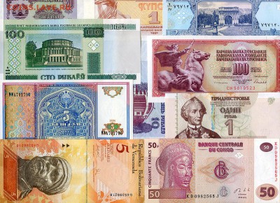 100 иностранных банкнот, все разные.  до 12.08. в 22:00 мск. - №____7