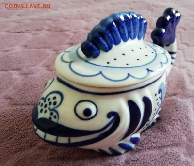 Сахарница (икорница) Гжель СССР до 15.08. в 22-00 - 5789109580