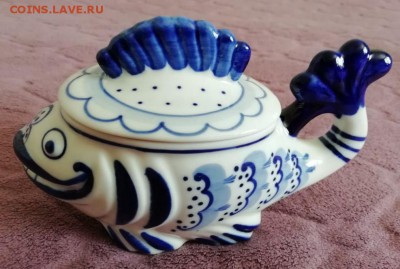 Сахарница (икорница) Гжель СССР до 15.08. в 22-00 - 5789109573