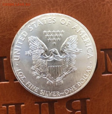 Крона Шайба США 1 доллар 2013 Американский серебряный Орёл - 3043161_2