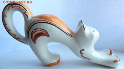 Статуэтка Потягивающаяся кошка гжель до 12.08.19 - DSCN2330.JPG