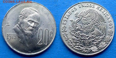 Мексика - 20 сентаво 1979 года до 16.08 - Мексика 20 сентаво 1979
