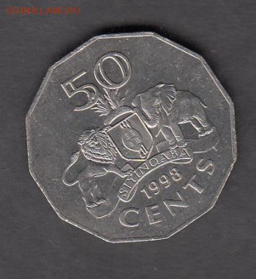 Свазиленд 1998 50 центов без обращения до 14 08 - 309а