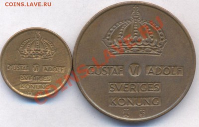 Швеция 5 эре 1953 и 1 эре 1955 г.г. До 13.07.11 г. 21-00 МСК - Швеция.1