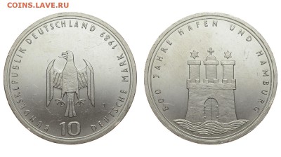 ФРГ. 10 марок 1989 г. Гамбург. До 15.08.19. - DSH_1955.JPG