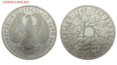 ФРГ. 10 марок 1989 г. 40 лет ФРГ. До 15.08.19. - DSH_1957.JPG