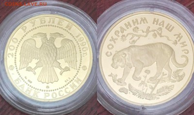 100р.1995 "Спящая красавица", 200р.1996 "Амурский тигр". - tigre