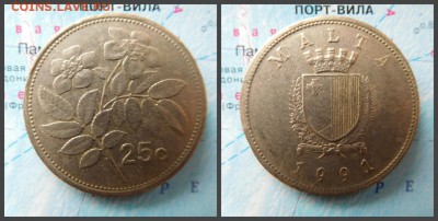 Мальта 25 центов, 1991 - 29