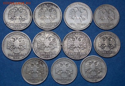 Трещины 11 монет на оценку - 2.1