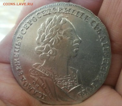 Рубль 1725 год Петр 1 с "ок" - ьб8нн