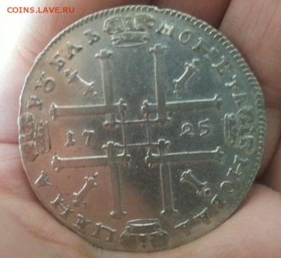 Рубль 1725 год Петр 1 с "ок" - вау33ку